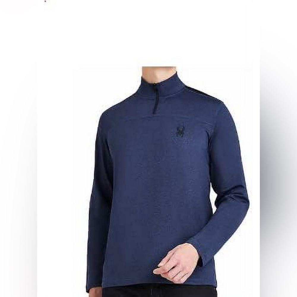 Spyder Active ProWeb Blue Quarter-Zip Pullover Running Activewear Gym Workout